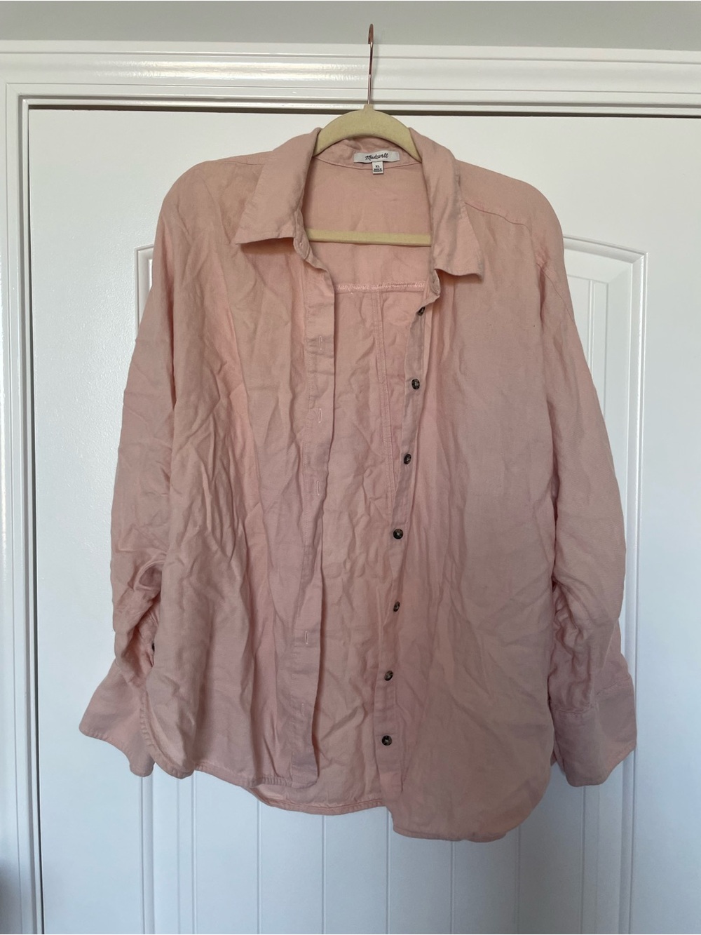 Madewell Blush Pink Relaxed Button-Down Shirt